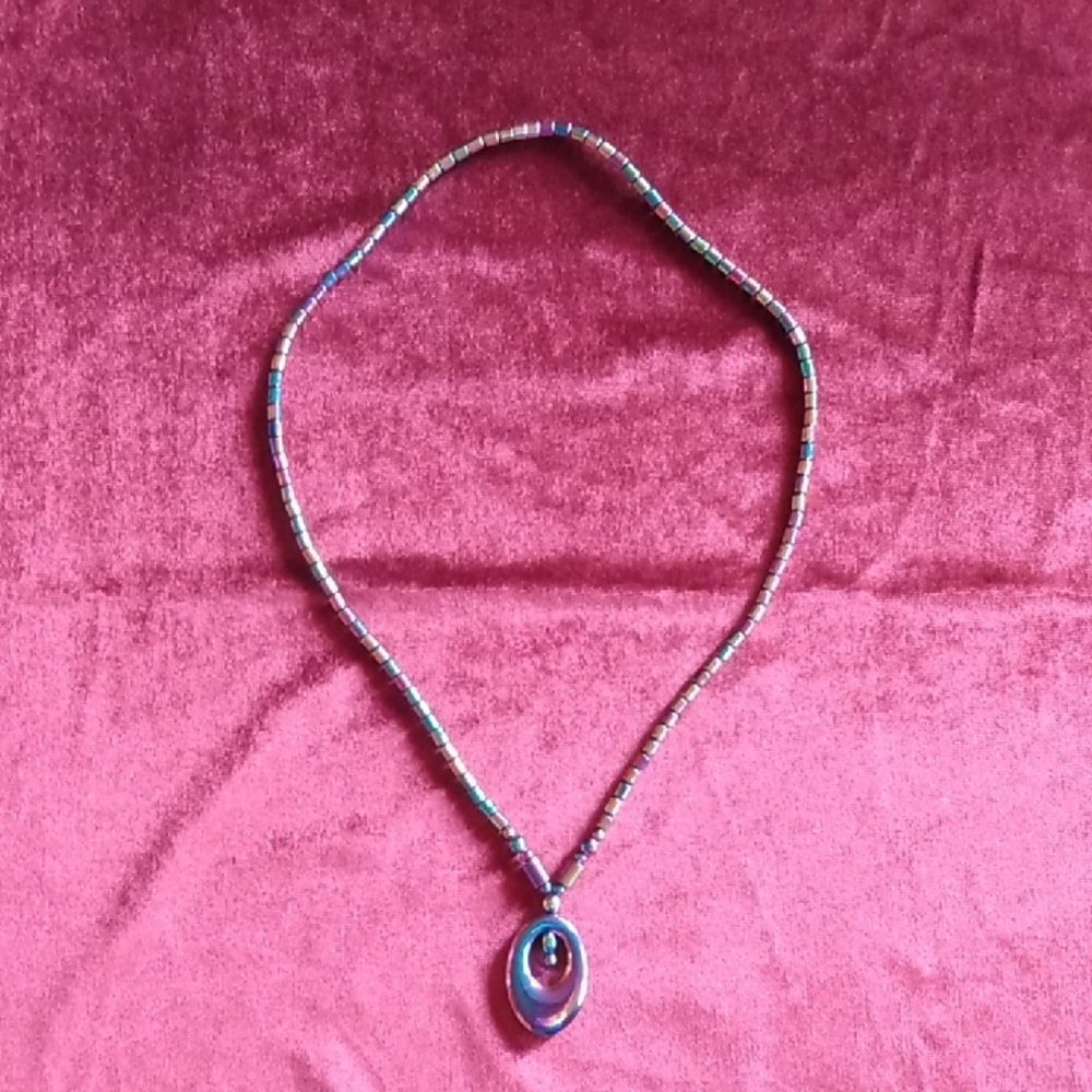 Multicolor Beaded Necklace with Pendant